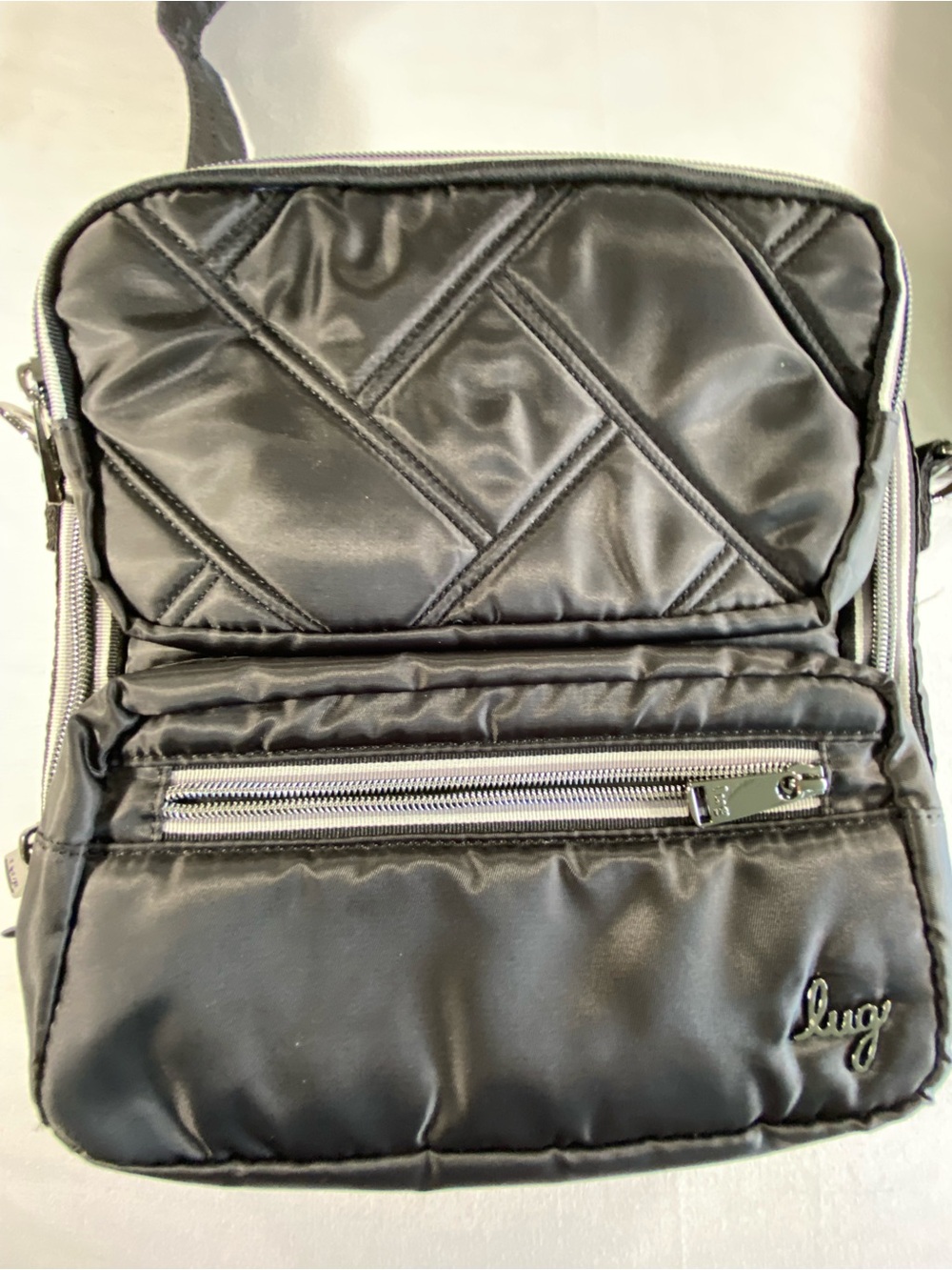 Black Quilted Lug Wrangler Bag Crossbody Purse - Picture 2 of 11